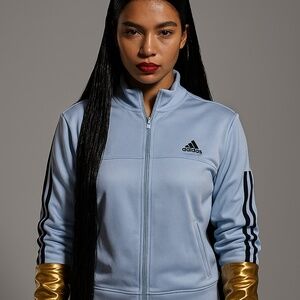 Vintage Light bLue Adidas  Track jacket